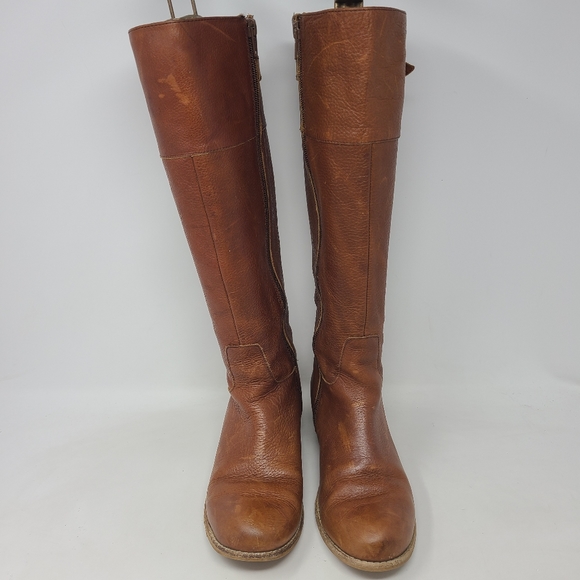 Brown full grain Leather Tall Equestrian Riding Bo - Picture 2 of 8